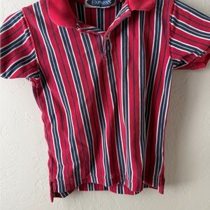 Kids vintage express polo T-shirt size 5-6 stripped red